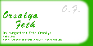 orsolya feth business card